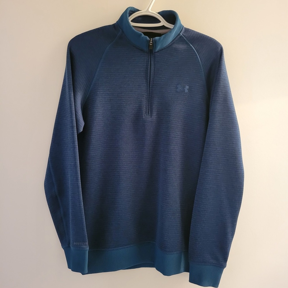 Under Armour Storm Cold Gear 1/4 Zip Pullover Men's Size Medium Teal Blue Green